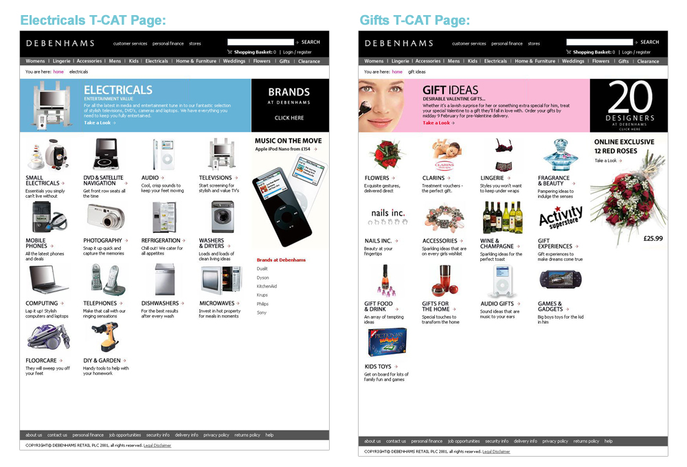 Debenhams TCAT and Banner Design - Darius Bajina Personal Portfolio