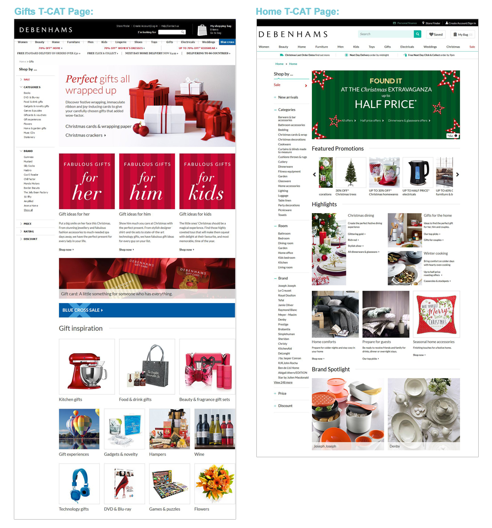 Debenhams TCAT and Banner Design - Darius Bajina Personal Portfolio