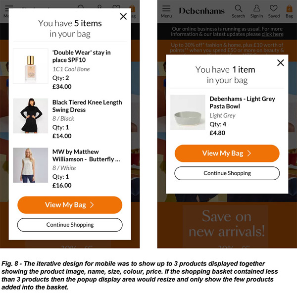User Interface Project: Debenhams Recover Abandon Basket Image 5 - Darius Bajina Personal Portfolio
