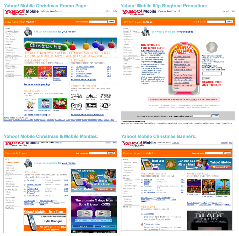 Yahoo Banner Adverts Designs - Darius Bajina Personal Portfolio